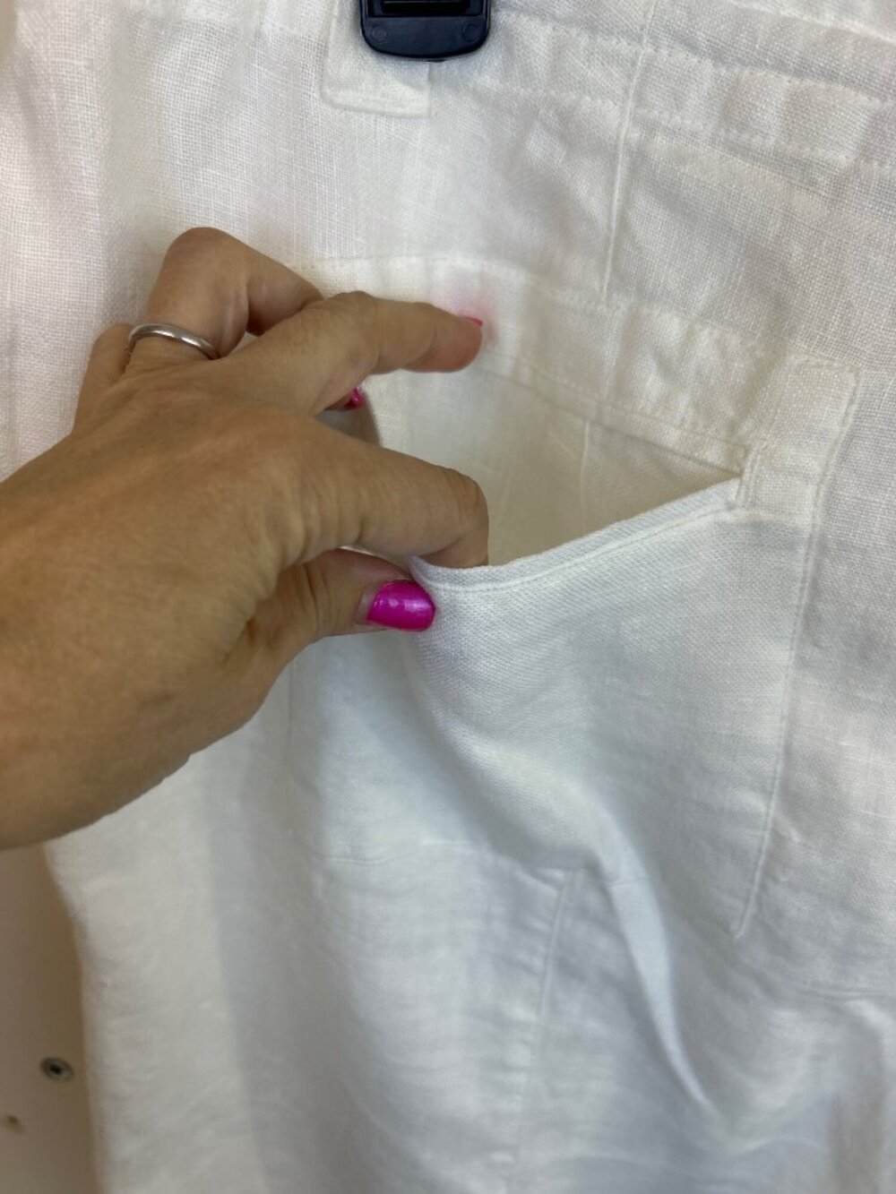 Talbots Irish Linen Cropped Pants Women's 18W White Drawstring Waist Resortwear - Picture 10 of 16